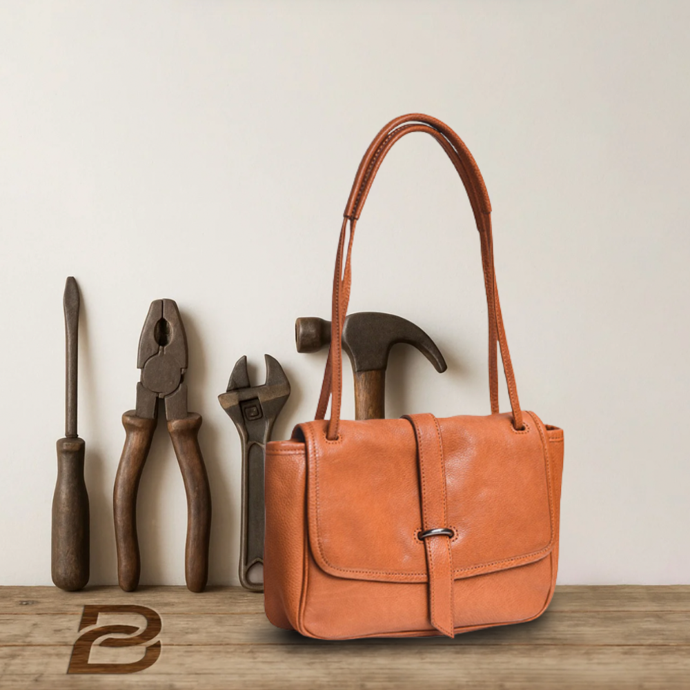 Boogzel Minimalist Tote Bag Leather 90's Denim Shoulder Bag